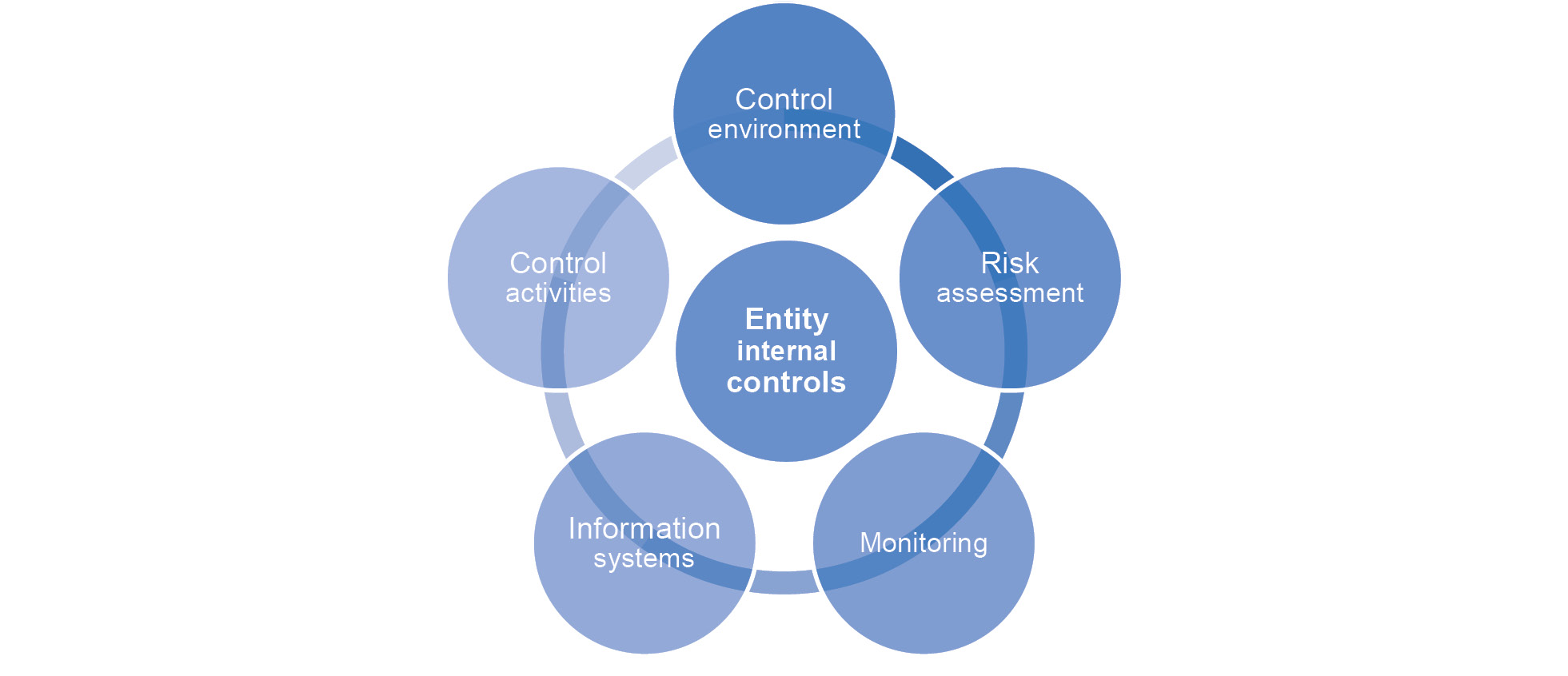 Figure 2.1 outlines the 5 elements of an entities intern control framework consisting of: Control Environment; Risk Assessment; Monitoring; Information Systems; and Control Activities, as per ASA 315. Figure 2.1 outlines the 5 elements of an entities intern control framework consisting of: Control Environment; Risk Assessment; Monitoring; Information Systems; and Control Activities, as per ASA 315.