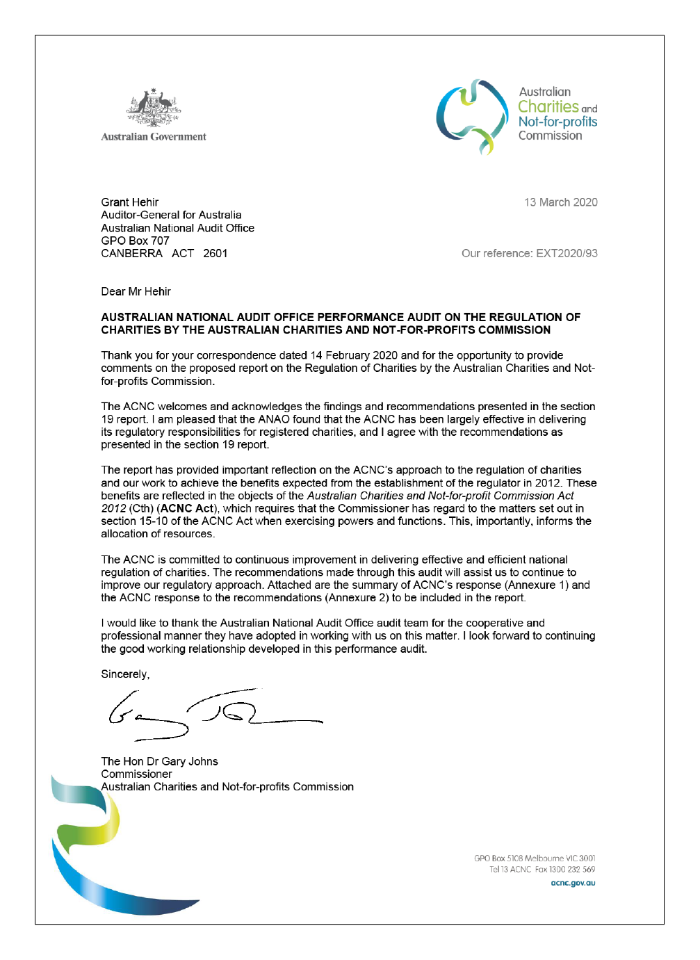 Response from the entity. You can find a summary of the response in the summary and recommendations chapter of this report.