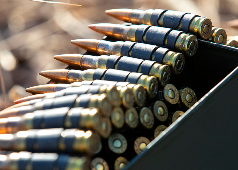 Close up photo of munitions.
