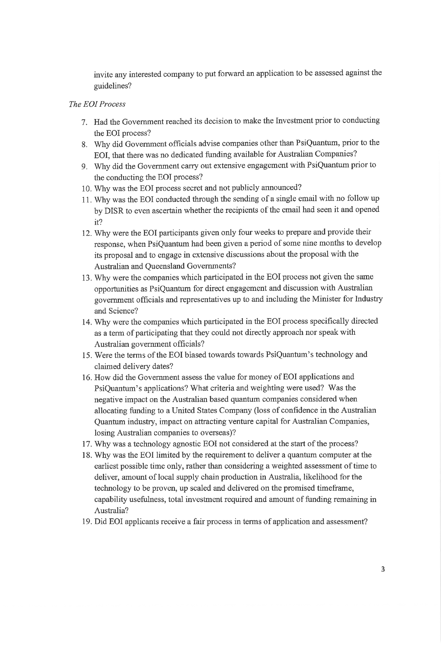 Correspondence from the Hon Paul Fletcher MP Page 3