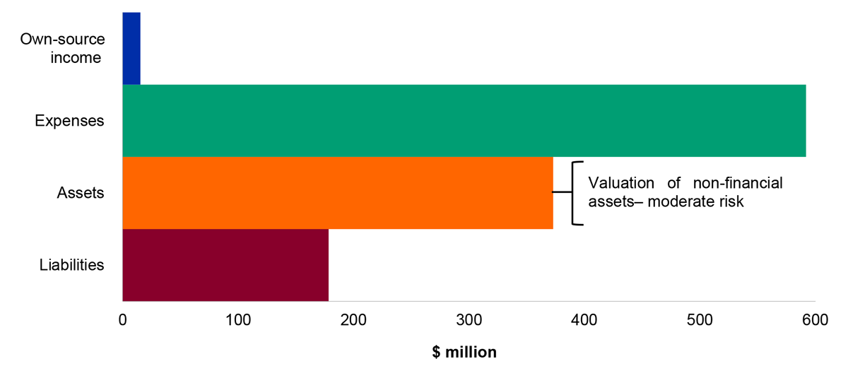 Figure 4.15.1: Key departmental financial balances and areas of financial statements risk