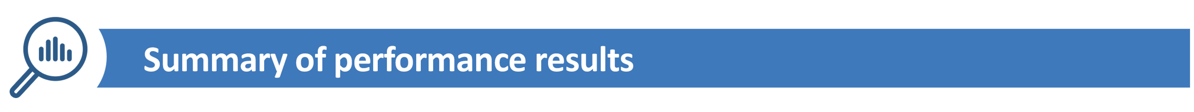 Summary of performance results