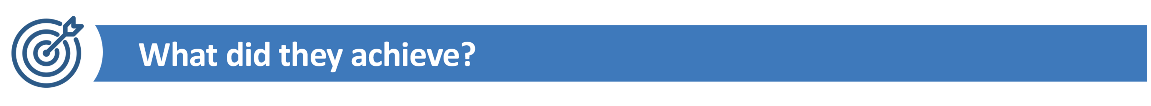 What did they achieve?