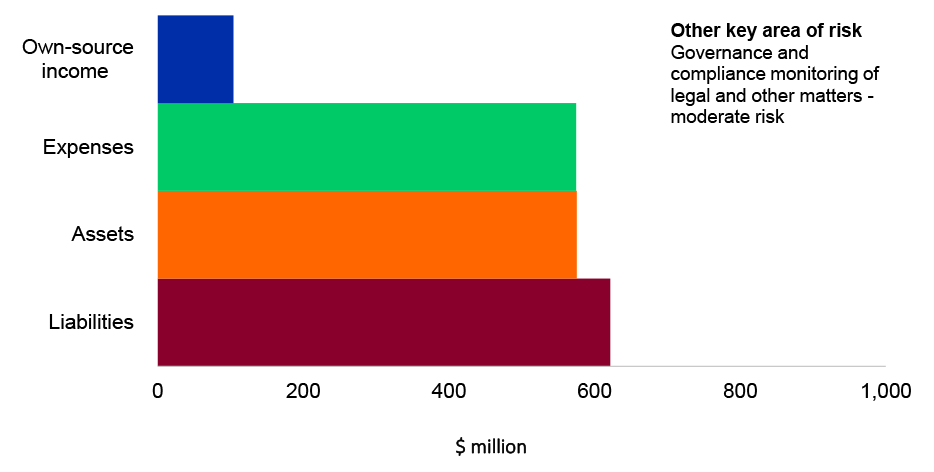 Figure 4.22.1:  Key departmental financial balances and areas of financial statements risk