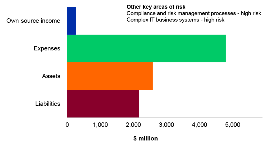 Figure 4.25.1: Key departmental financial balances and areas of financial statements risk