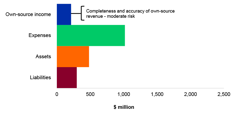 Figure 4.2.1: Key departmental financial balances and areas of key financial statements risk