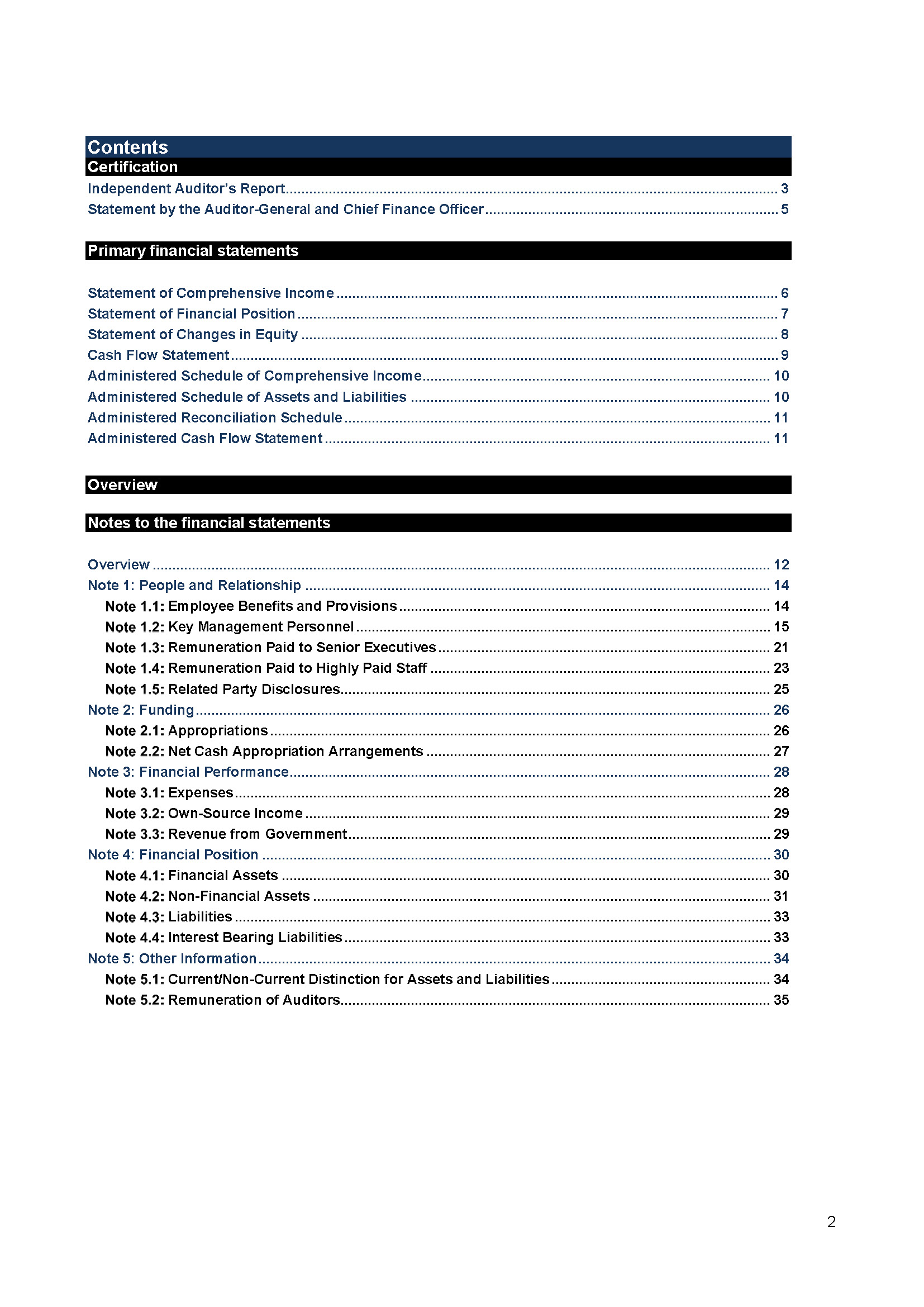 ANAO Independent Auditor’s report page 2