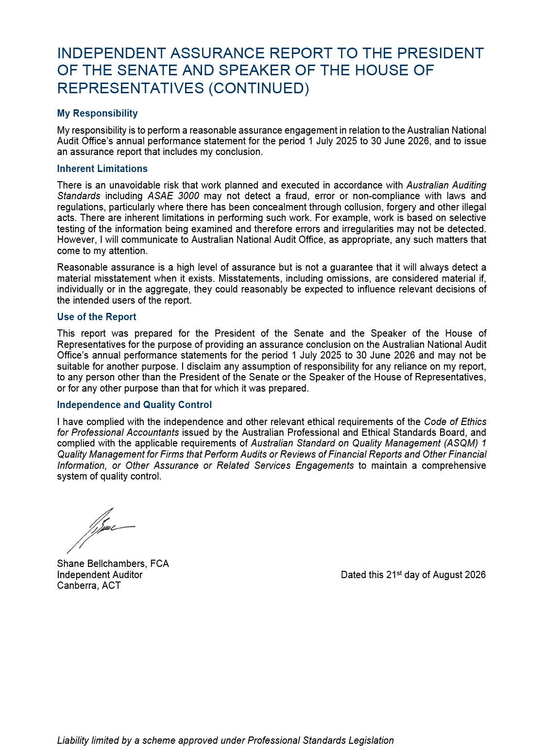 Independent Auditor’s report page 2