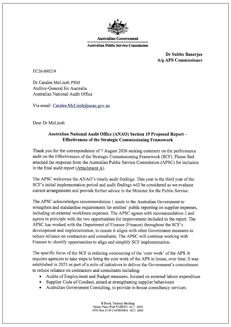 Entity response APSC page 1 image