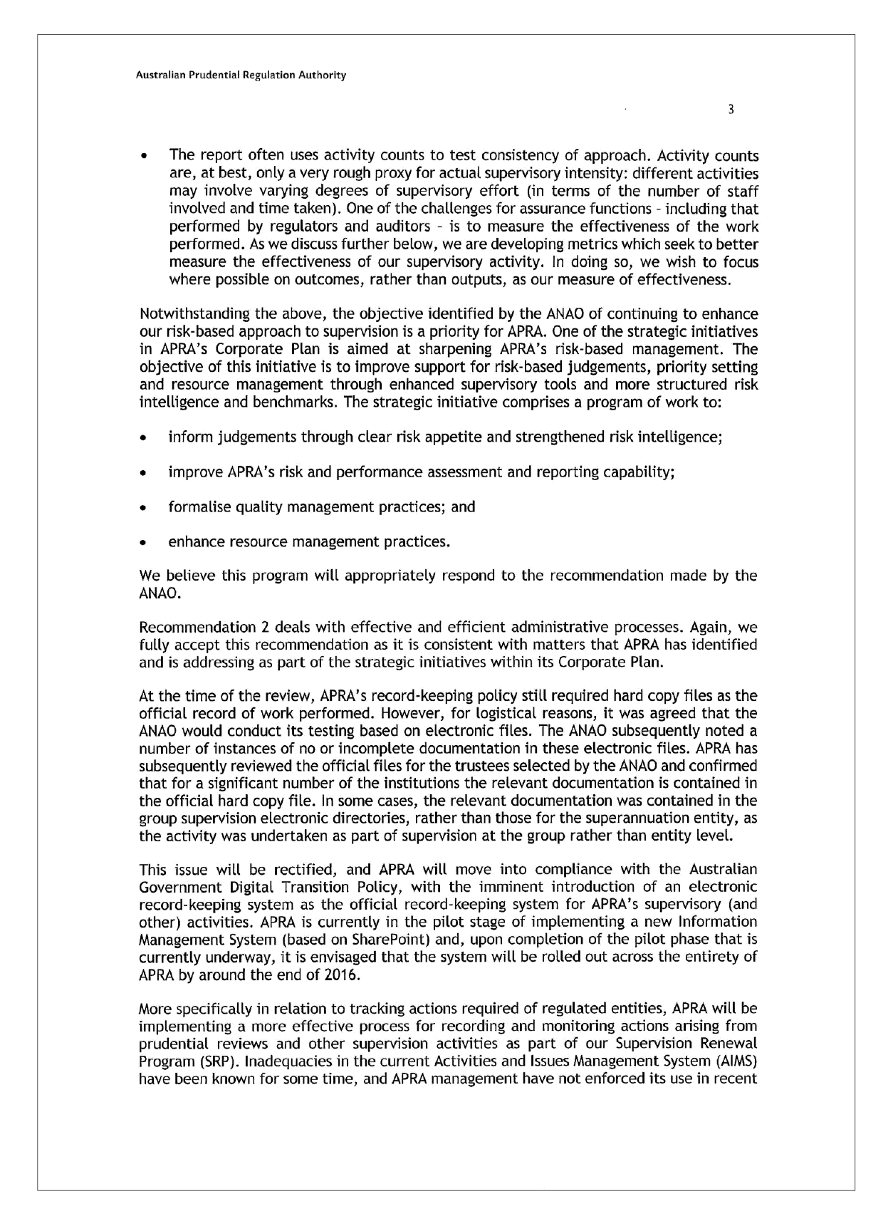 APRA response letter page 3