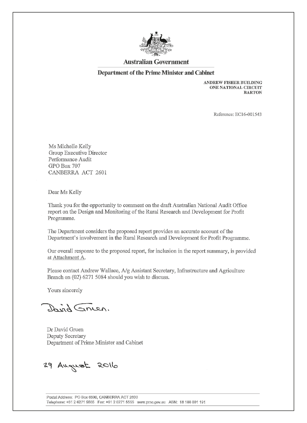 Agency Response Agency Response