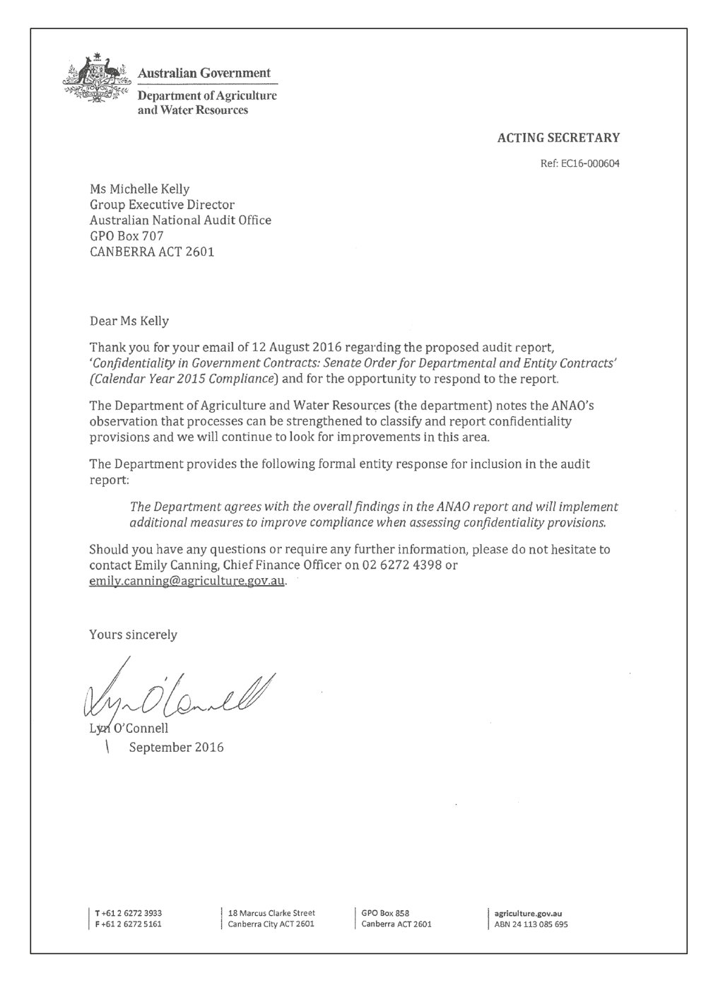 Agency Response