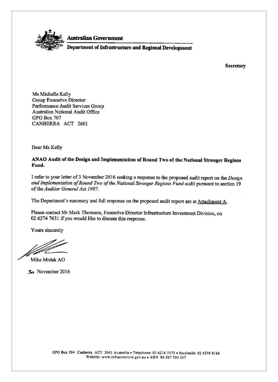 image of Entity response letter image of Entity response letter