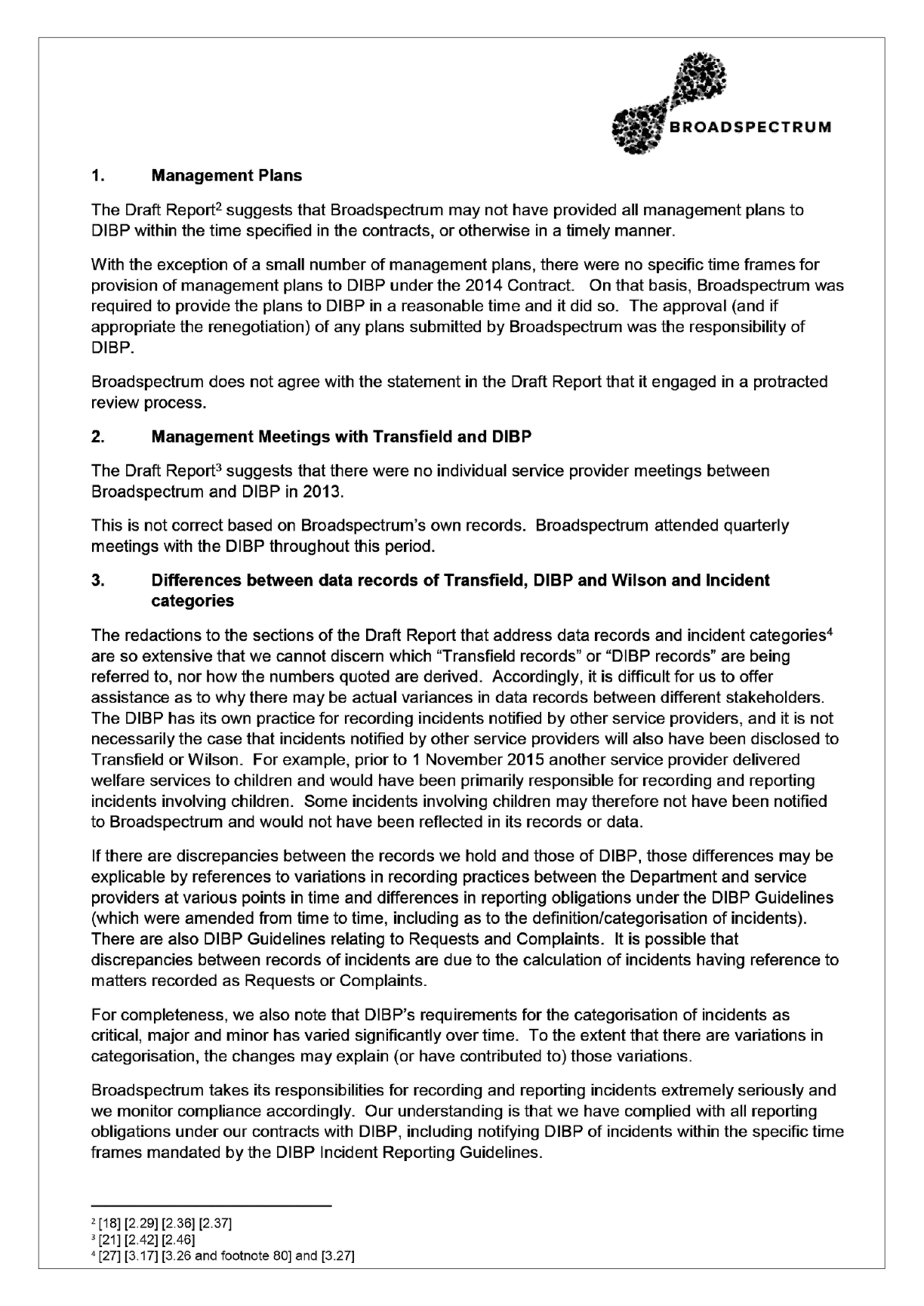 Broadspectrum response