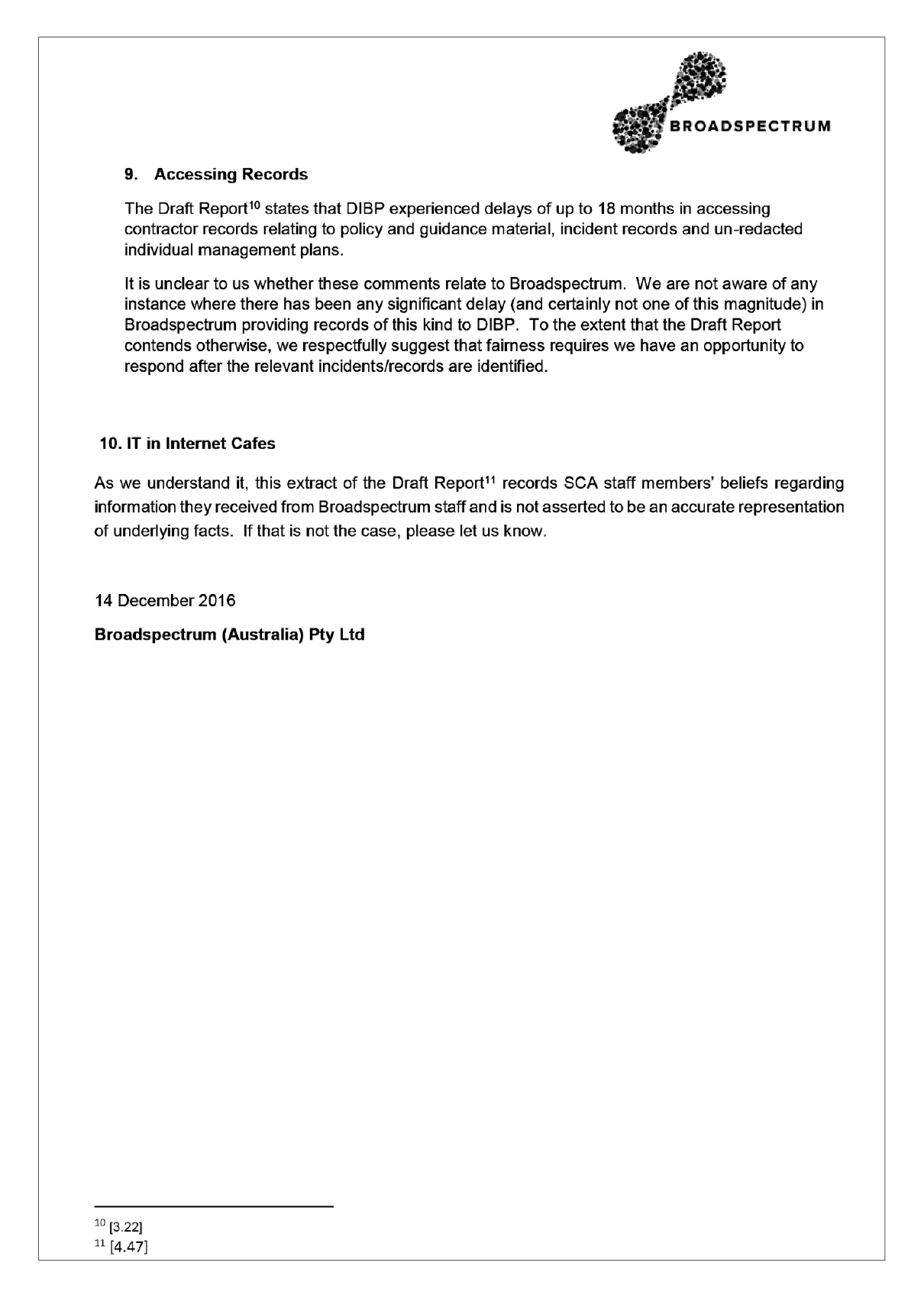 Broadspectrum response