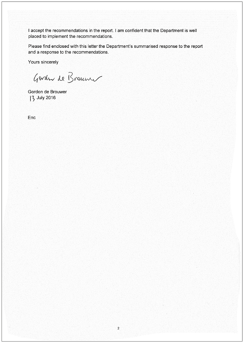 response letter