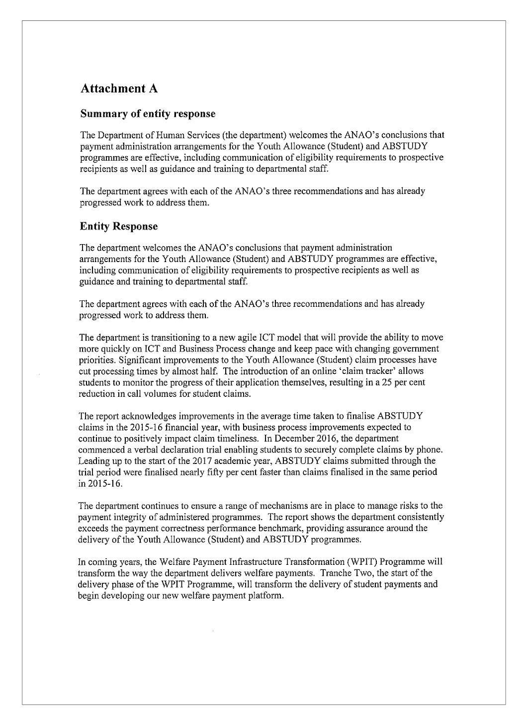 DHS response letter Attachment A