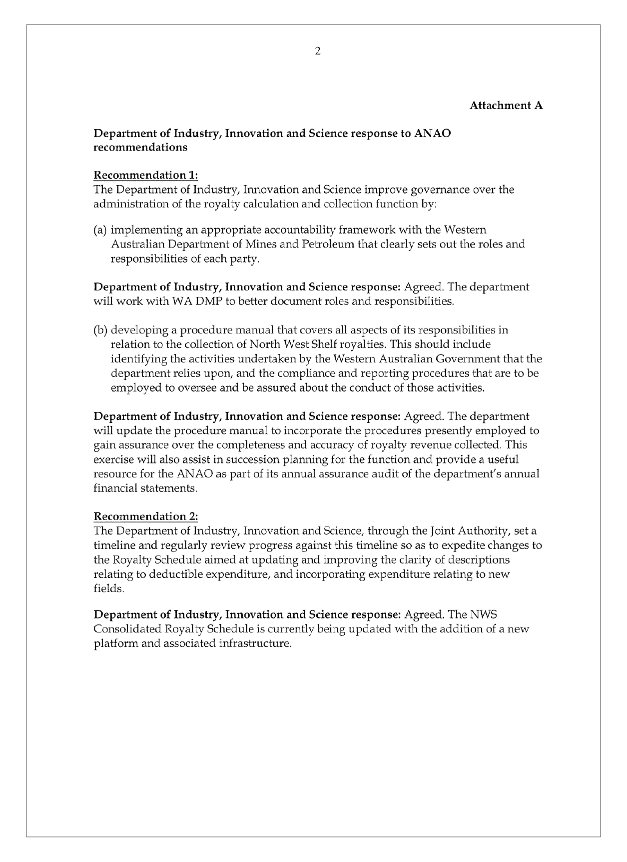 Image of Response letter Attachment A page 1 Image of Response letter Attachment A page 1