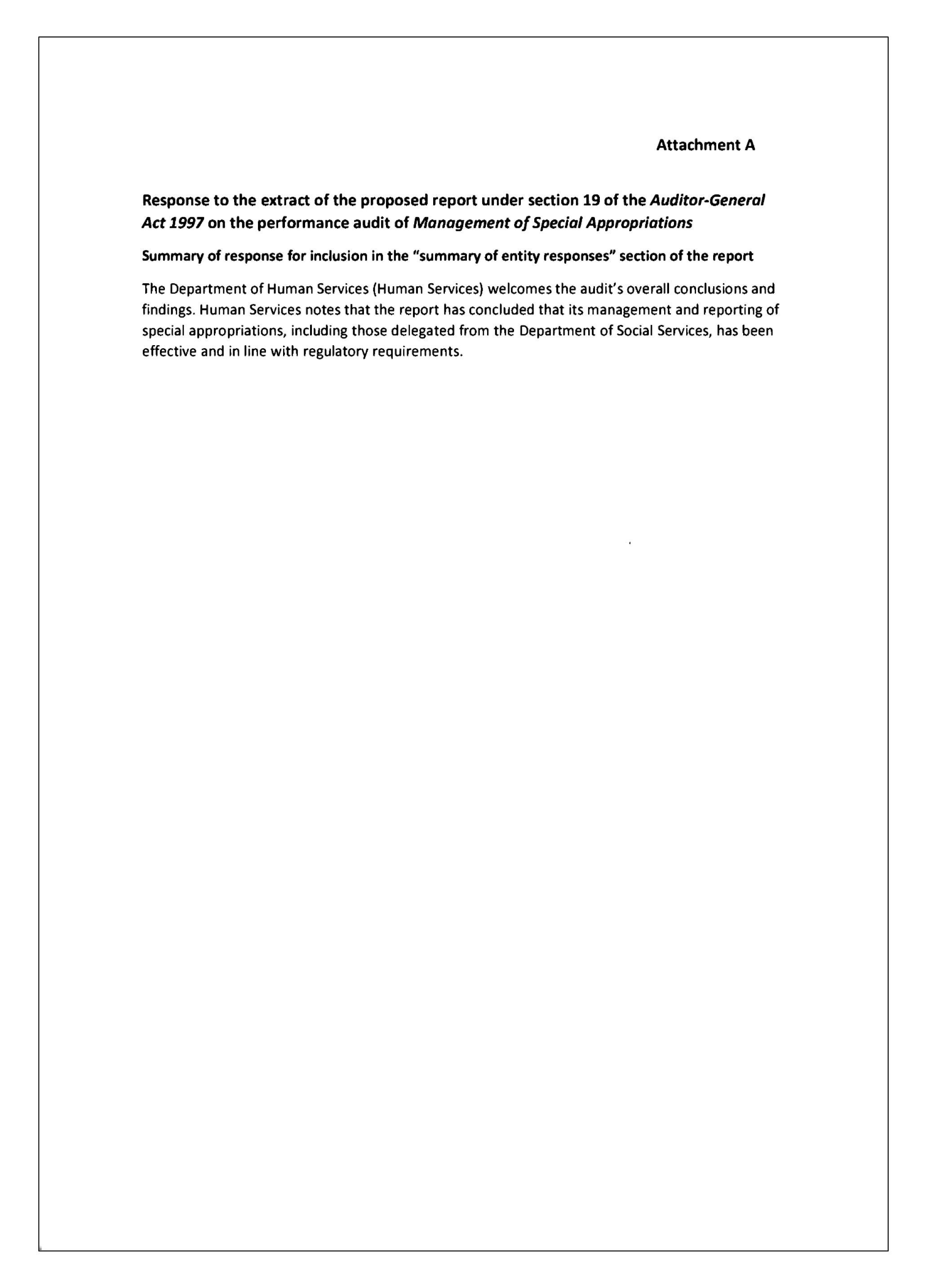 Department of Human Services response page 2 Department of Human Services response page 2