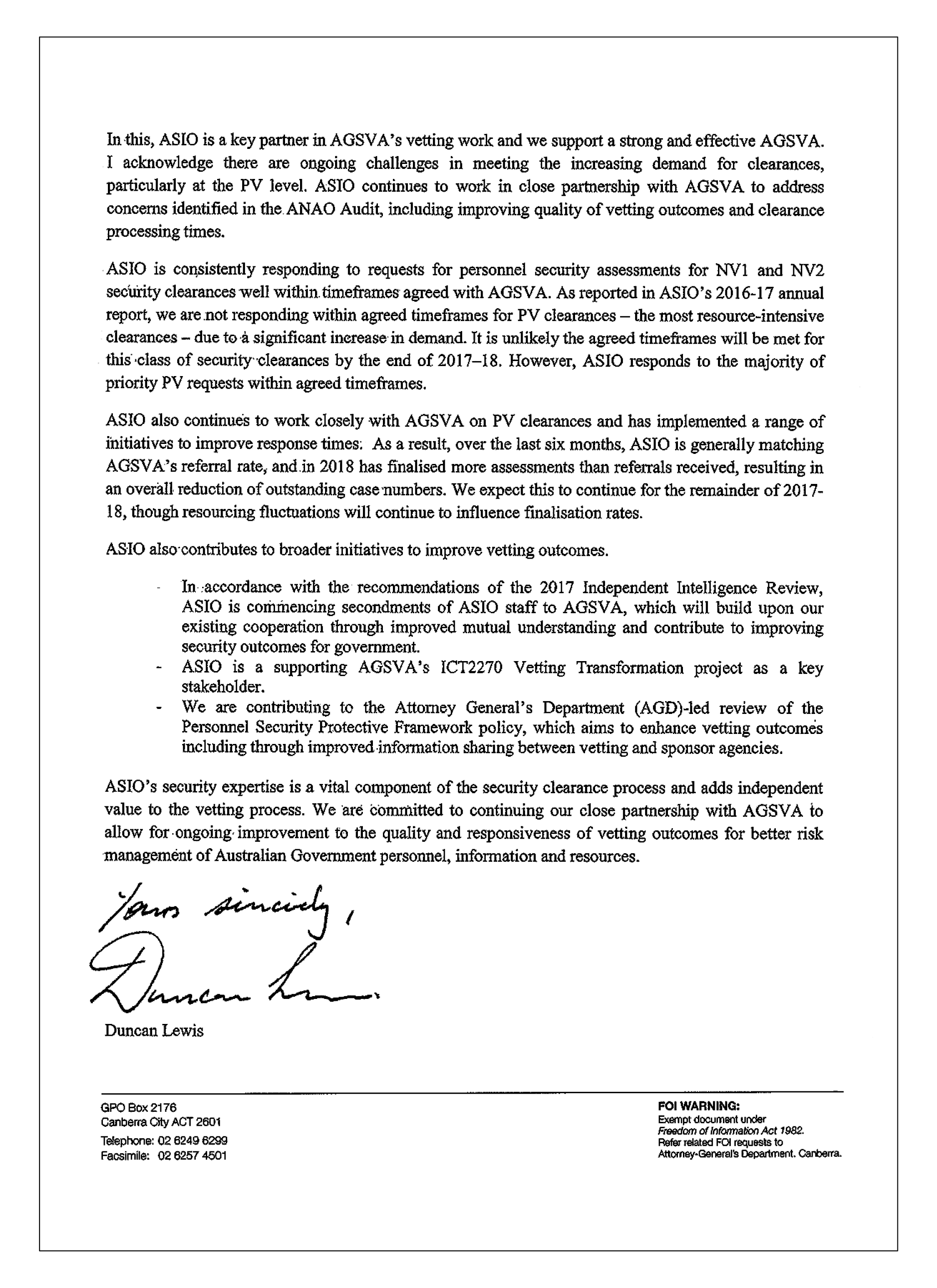Australian Security Intelligence Organisation page 2