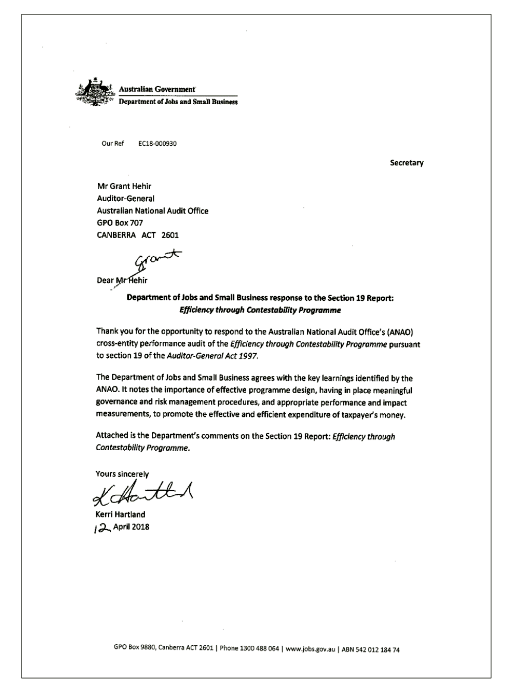 Department of Jobs and Small Business page 1 Department of Jobs and Small Business page 1