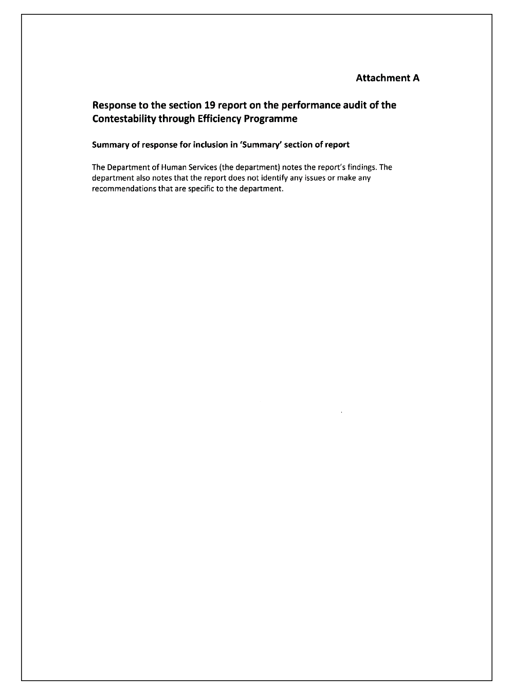 Department of Human Services response page 2 Department of Human Services response page 2