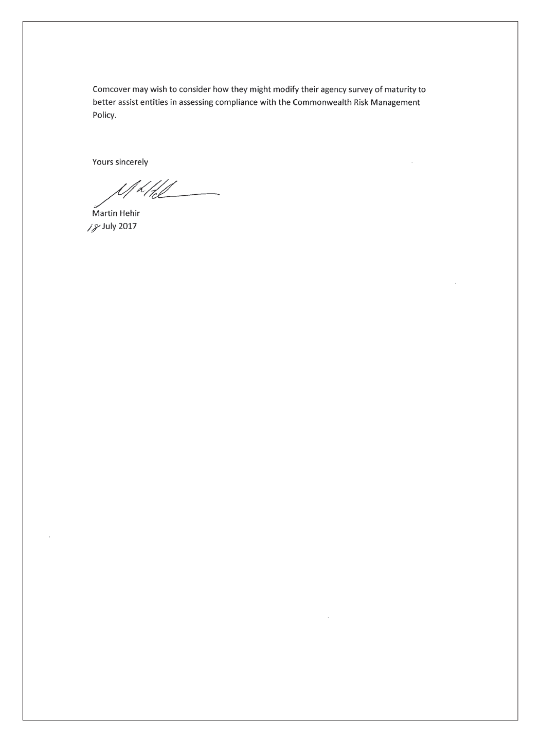 Employment response letter page 2