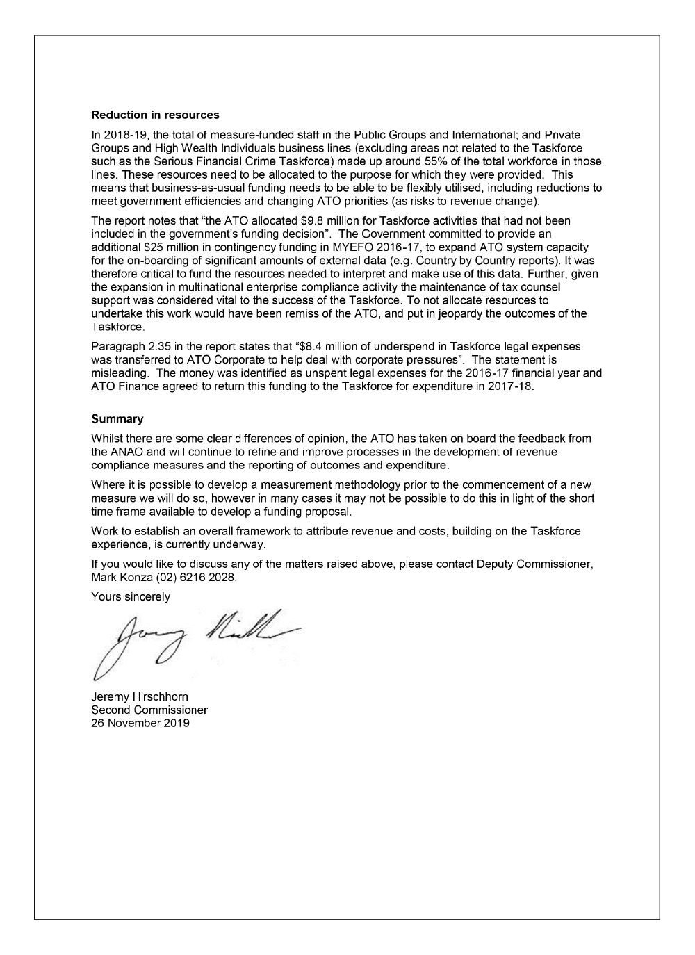 Page 5 of the Australian Taxation Office's response Page 5 of the Australian Taxation Office's response