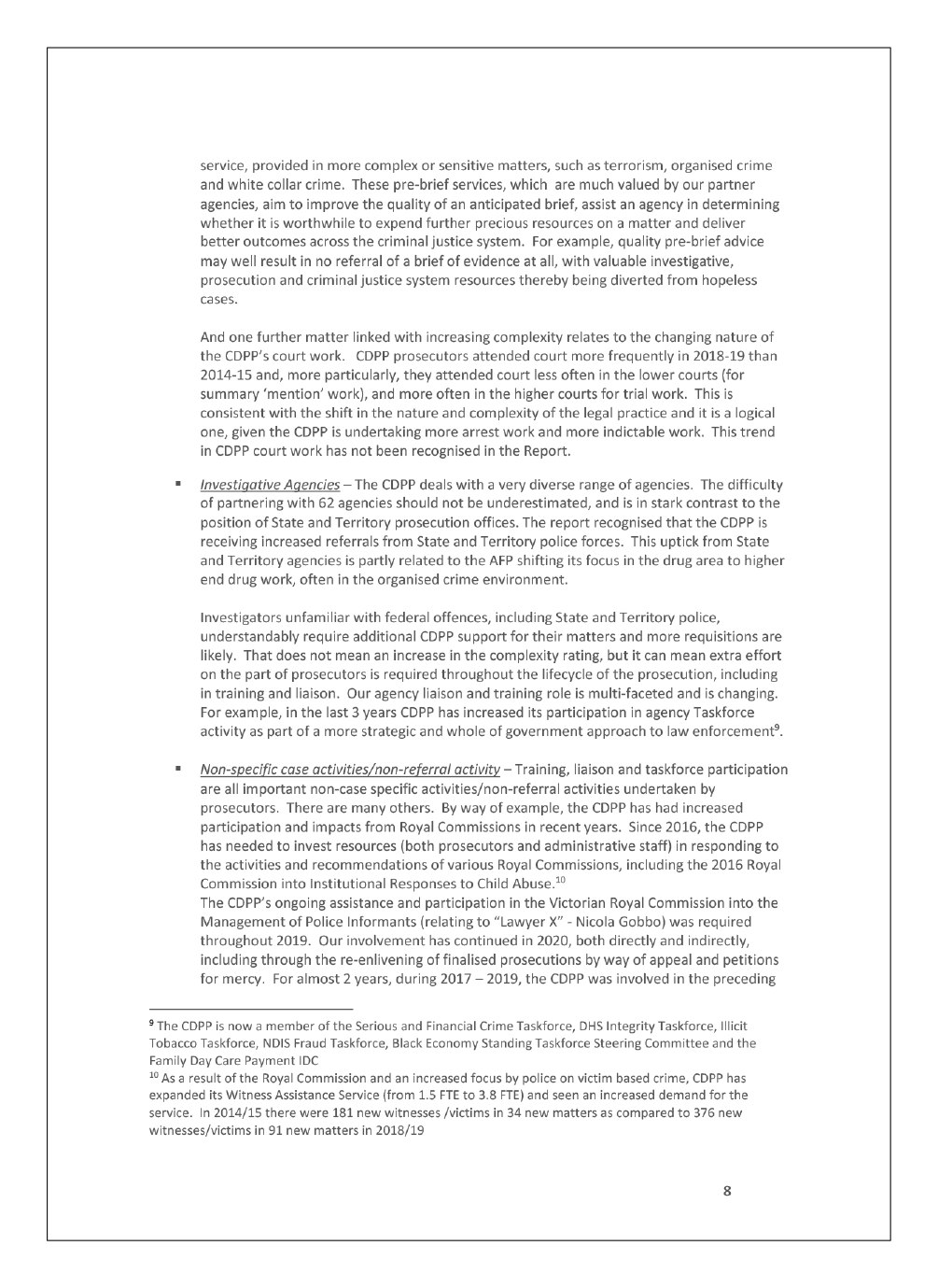 Page 8 of the entity's response Page 8 of the entity's response