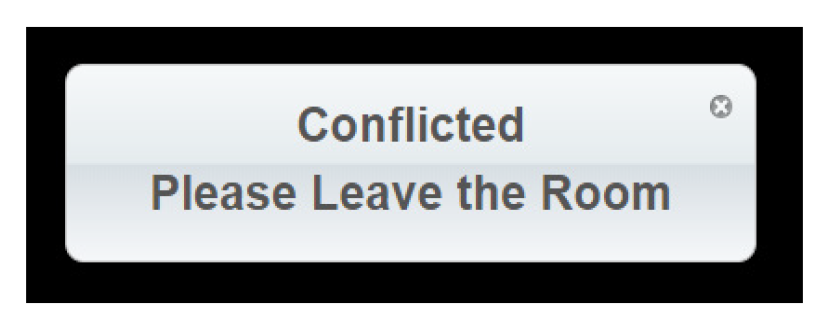 During Selection Advisory Committee (SAC) meetings when a proposal is brought forward for discussion where one or more of the attending SAC members is conflicted, the Australian Research Council’s Research Management System (RMS) meeting application will 