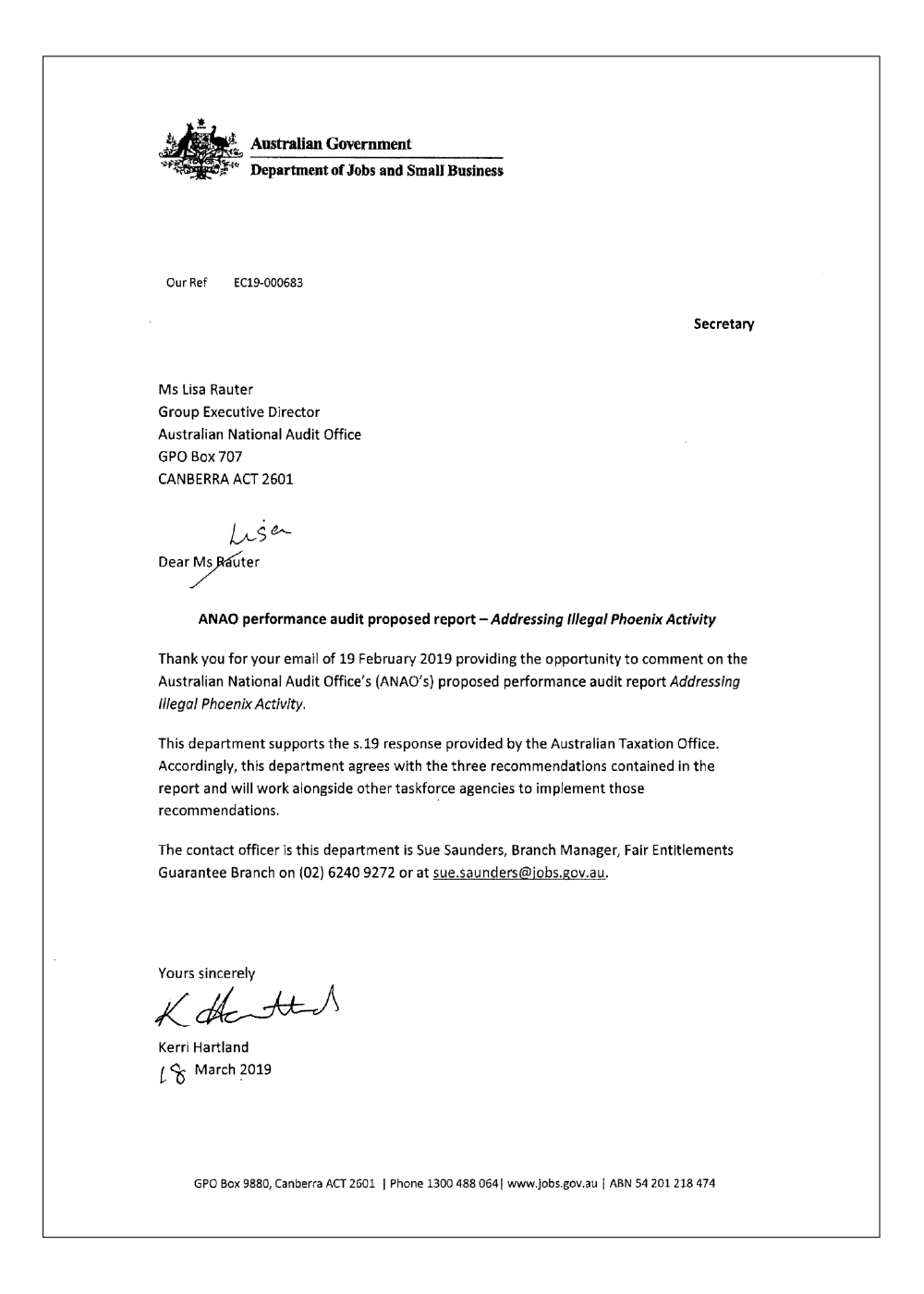 Jobs response