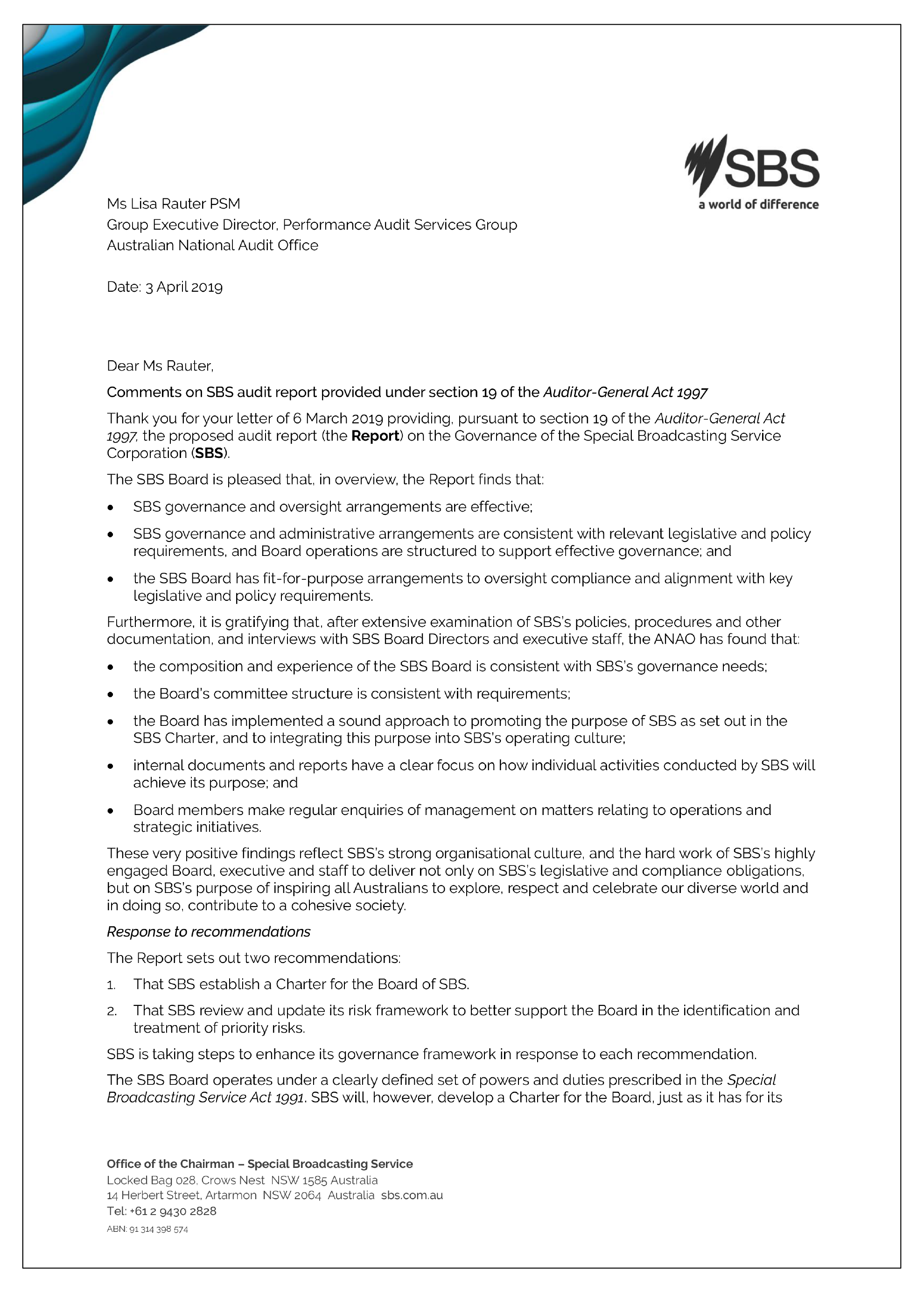 Entity response page 1 Entity response page 1