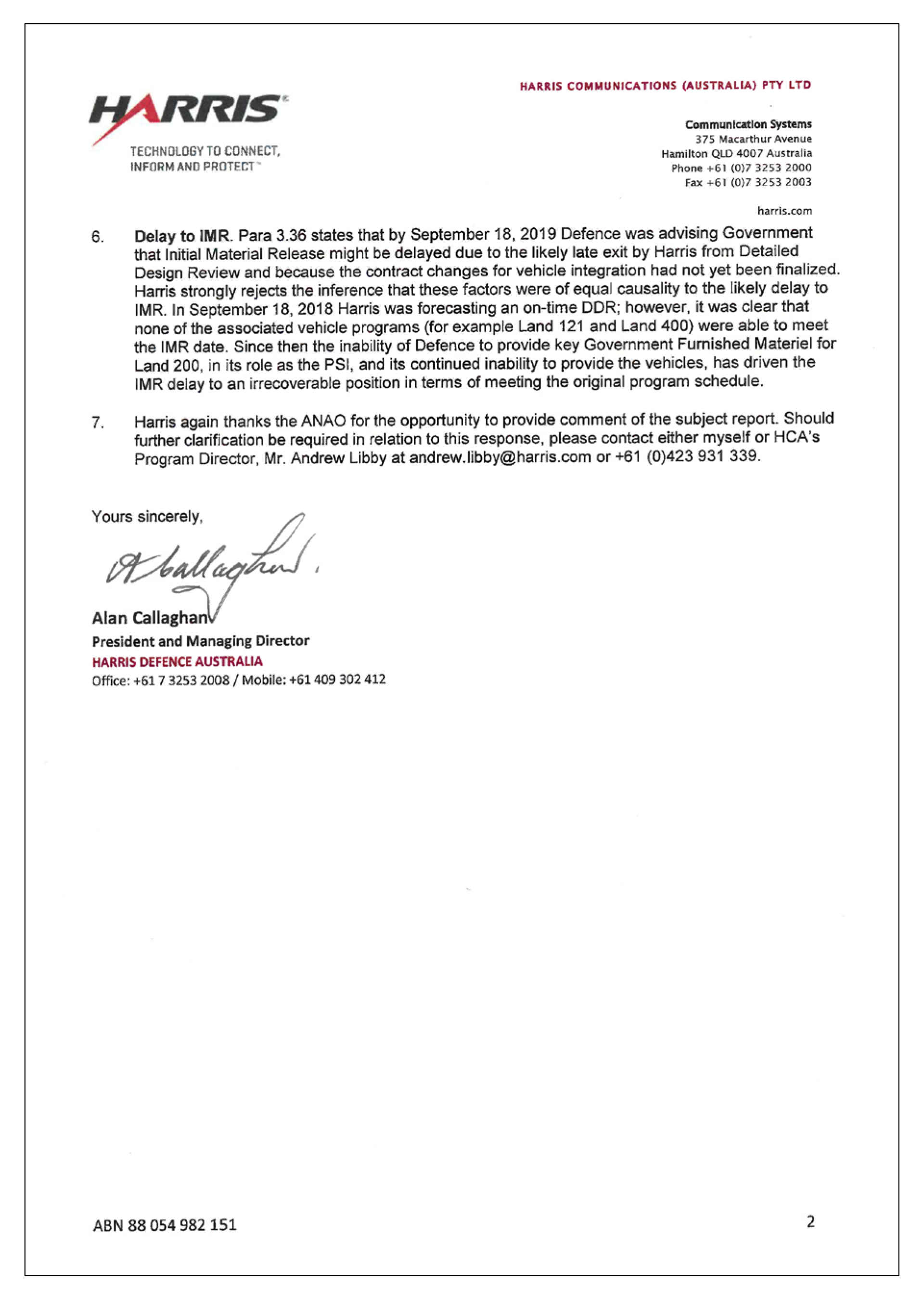 Harris response page 2 Harris response page 2