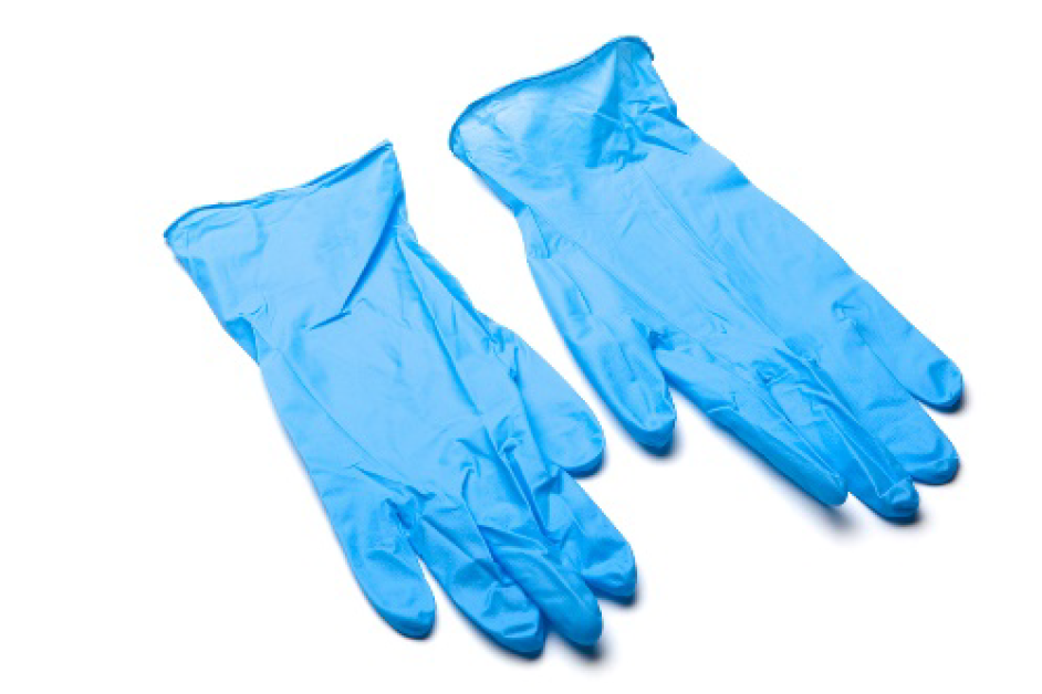 Photograph surgical gloves.