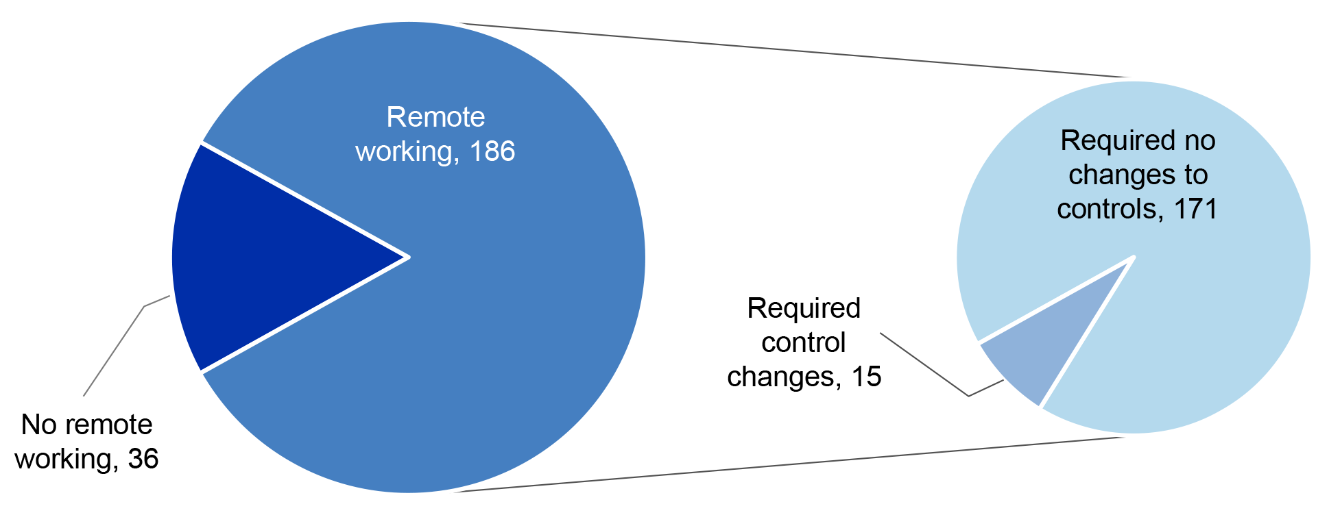 Figure 2.5 shows the changes to remote working arrangements and information technology (IT) controls within entities as part of the response to the COVID-19 pandemic.