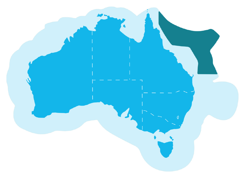 The geographical location of the Coral Sea Fishery Map. The geographical location of the Coral Sea Fishery Map.