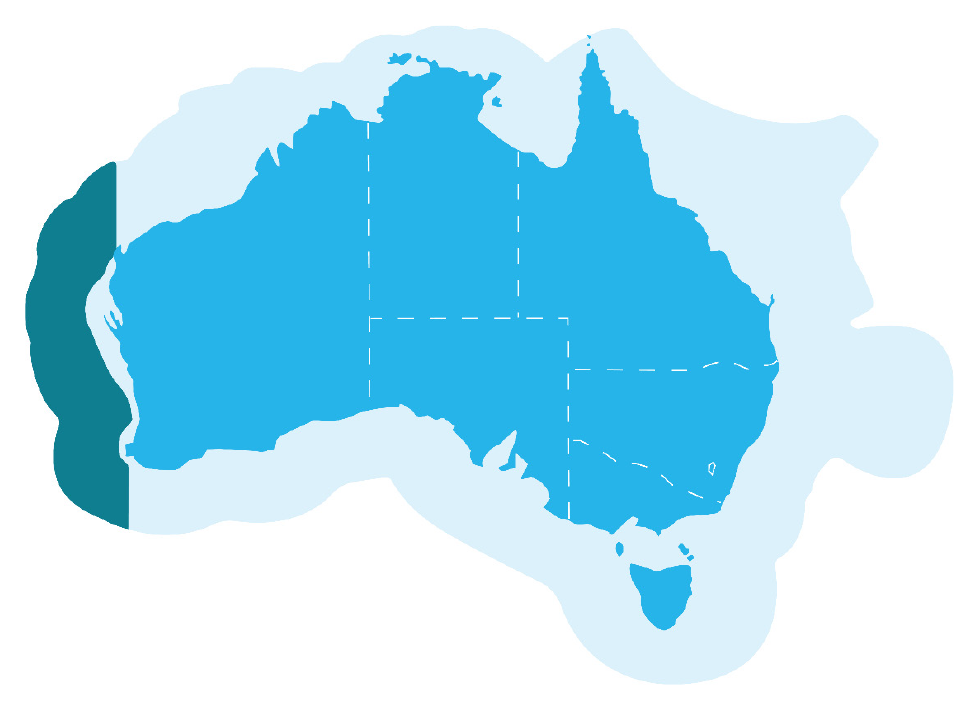 The geographical location of the Western Deepwater Trawl Fishery Map. The geographical location of the Western Deepwater Trawl Fishery Map.