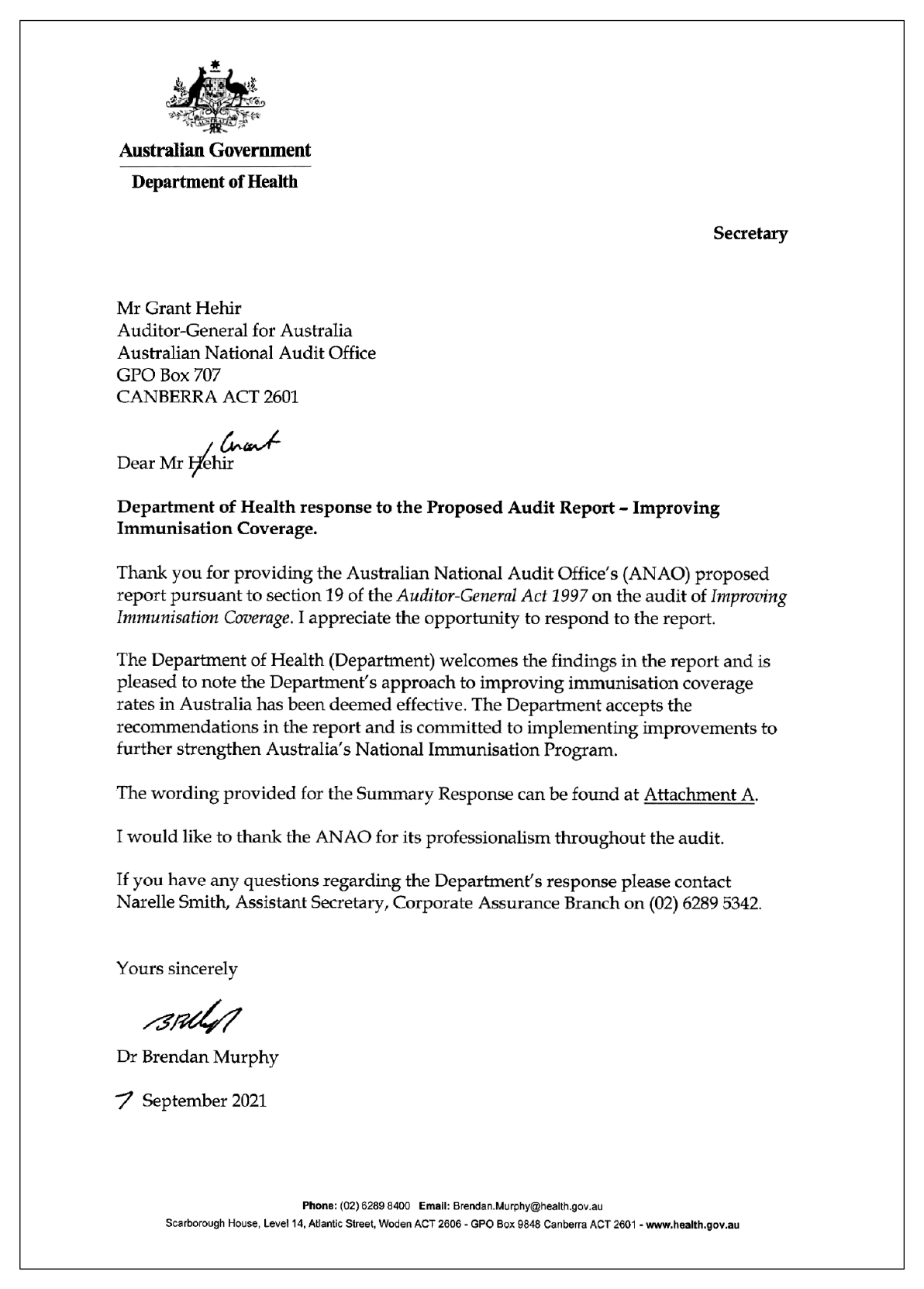 Response from the Department of Health. You can find a summary of the response in the summary and recommendations chapter of this report. Response from the Department of Health. You can find a summary of the response in the summary and recommendations chapter of this report.
