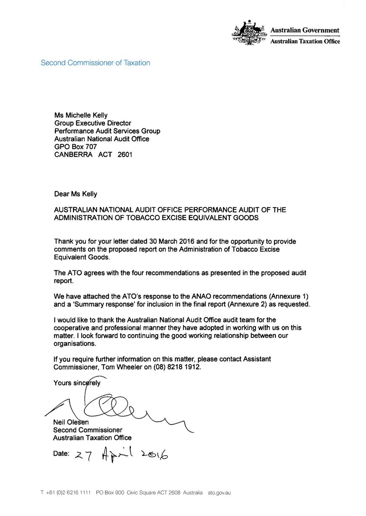 ATO response ATO response