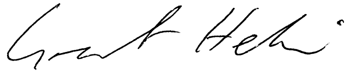 Signature of Grant Hehir Signature of Grant Hehir