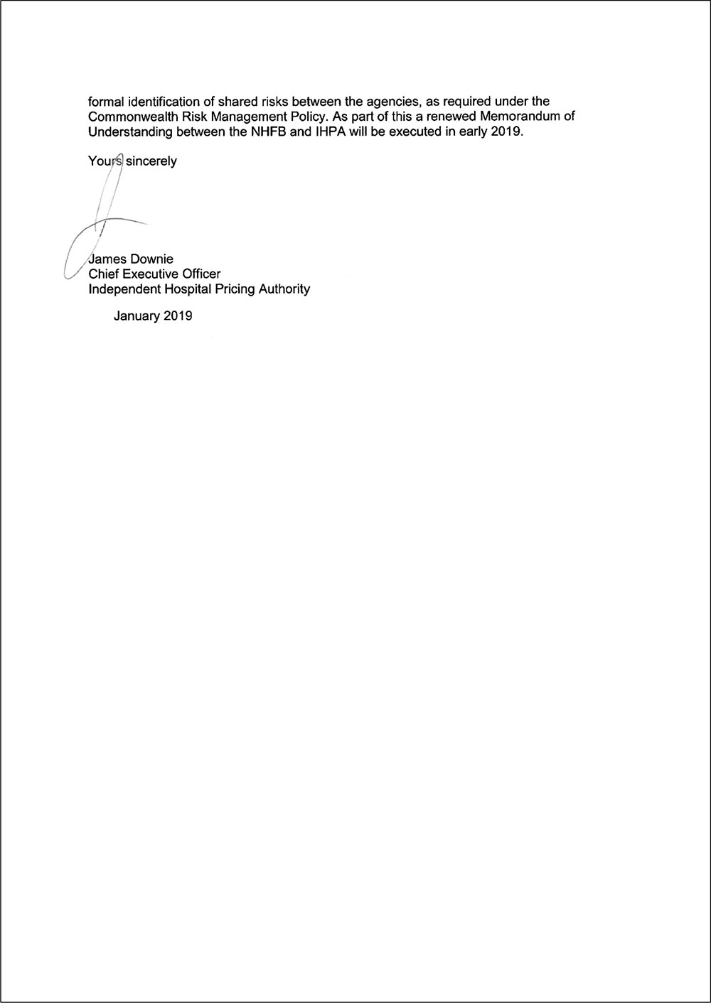 Independent Hospital Pricing Authority response page 2 Independent Hospital Pricing Authority response page 2