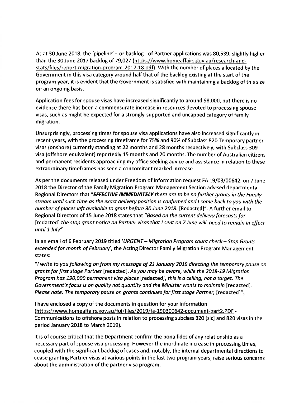 Request for audit from Mr Julian Hill MP (page 2) Request for audit from Mr Julian Hill MP (page 2)