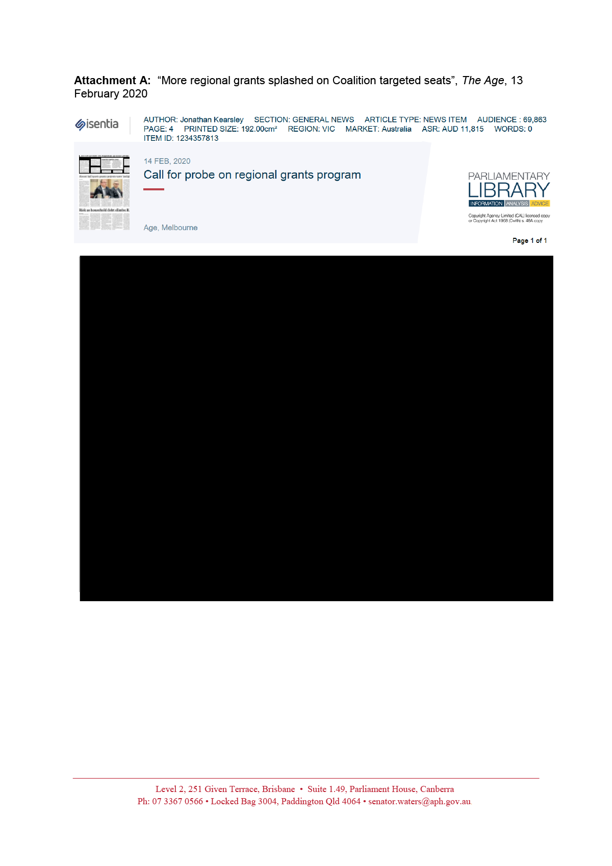 Page 3 of the correspondence from senators Larissa Waters and Janet Rice sent on 14 February 2020 Page 3 of the correspondence from senators Larissa Waters and Janet Rice sent on 14 February 2020