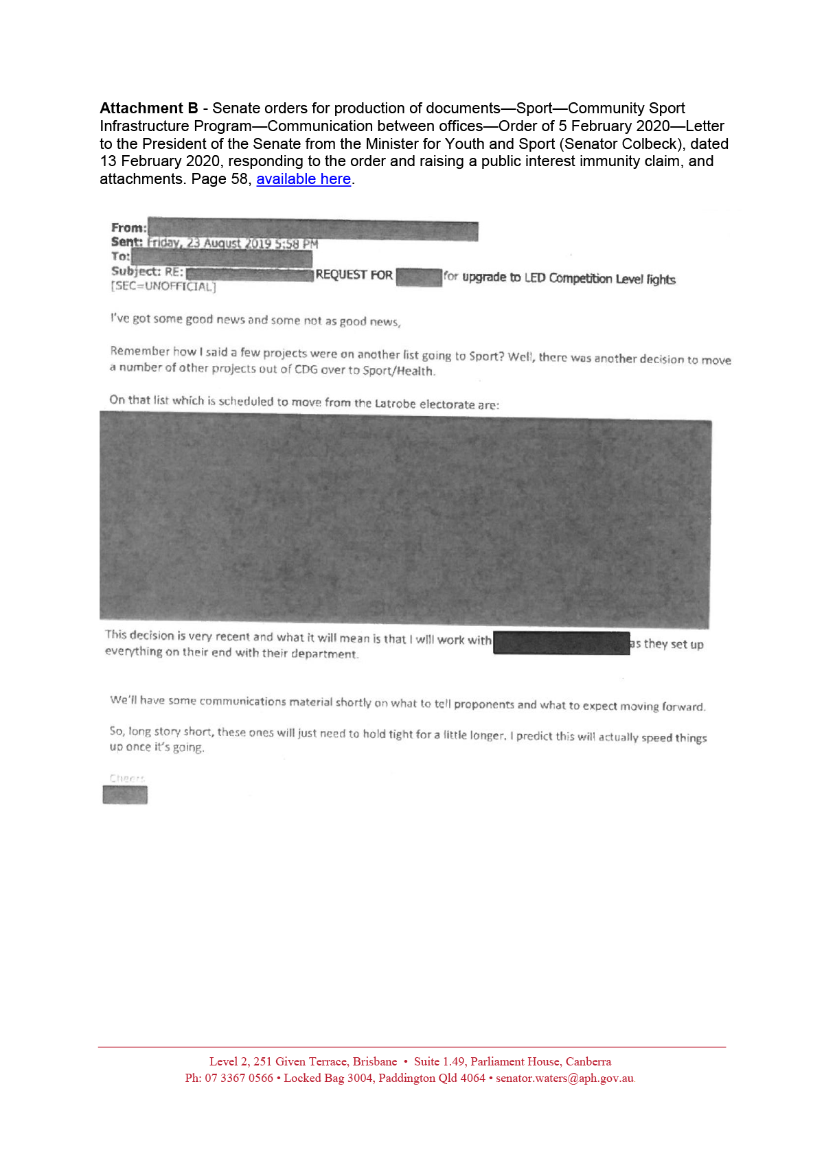 Page 4 of the correspondence from senators Larissa Waters and Janet Rice sent on 14 February 2020 Page 4 of the correspondence from senators Larissa Waters and Janet Rice sent on 14 February 2020