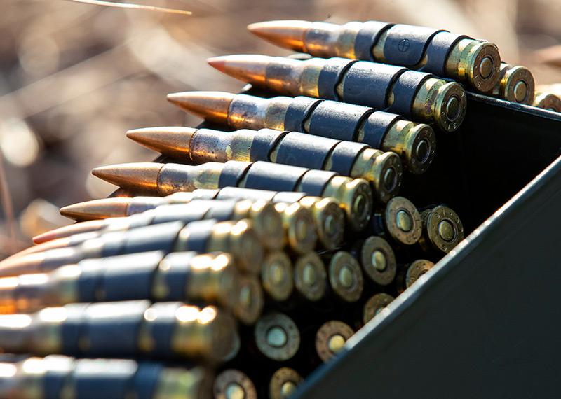 Close up photo of munitions.